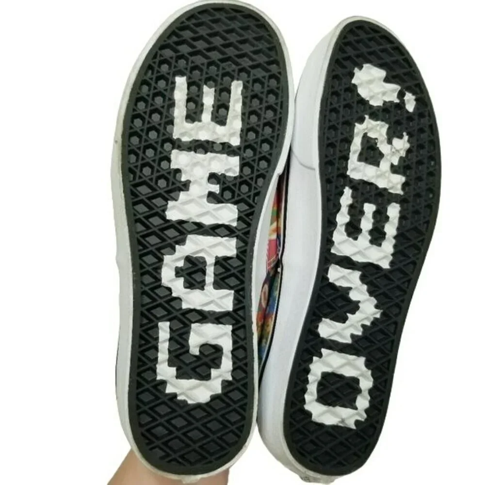 Vans x Nintendo Mario Bros Game Over Sneakers Womens 10.5 Men's 9 Retro Game EUC